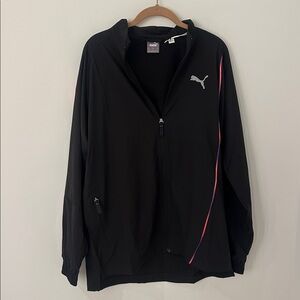 Puma Men's Black ALLPRO Full Zip Track Jacket Athletic Lightweight‎ Size M